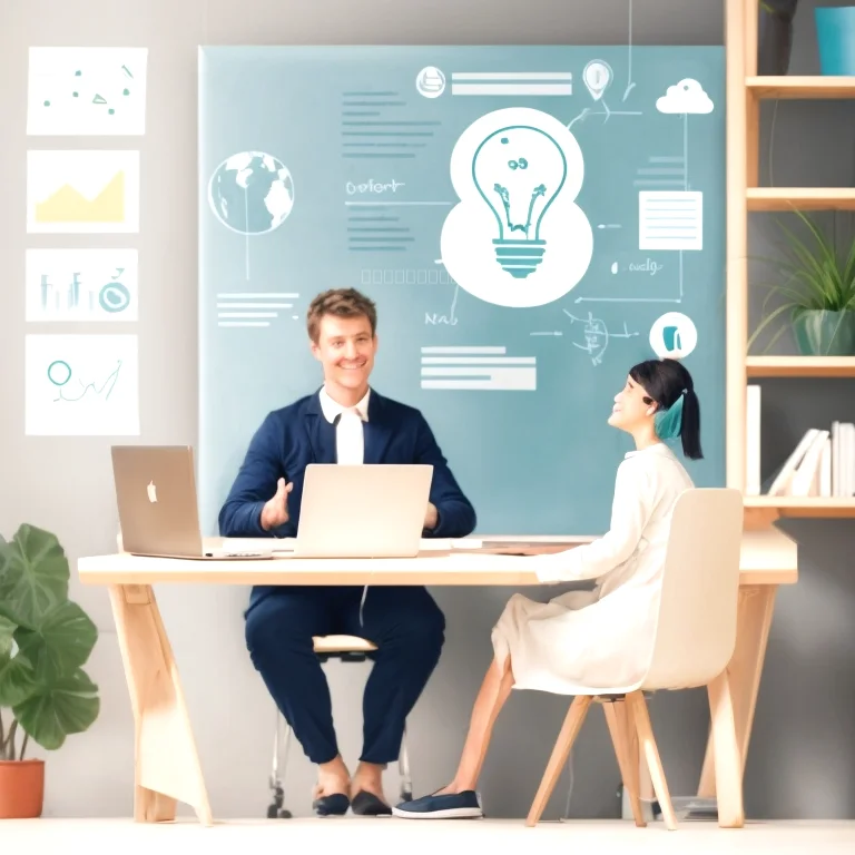 Mentoring-Sitzung zwischen Mentor und Mentee auf MentGApp Plattform